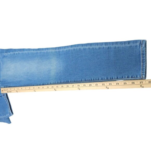 American Eagle Super Stretch Jegging Womens 8 Denim Jeans Low Rise Distressed - Picture 5 of 14